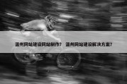 温州网站建设网站制作？ 温州网站建设解决方案？
