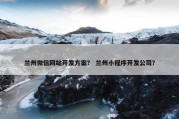 兰州微信网站开发方案？ 兰州小程序开发公司？