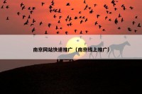南京网站快速推广（南京线上推广）