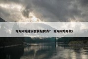 青海网站建设套餐报价表？ 青海网站开发？