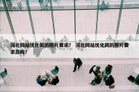 河北网站优化简历照片要求？ 河北网站优化简历照片要求高吗？