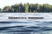 网站定制建设公司大全（网站建设网站定制）