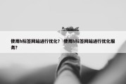 使用h标签网站进行优化？ 使用h标签网站进行优化服务？