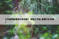 工作室网站建设公司资质？ 网站工作室 需要什么手续？