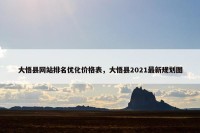 大悟县网站排名优化价格表，大悟县2021最新规划图