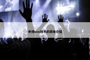 申博seo技术的简单介绍