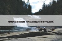 沧州网站建设需要（网站建设公司需要什么资质）