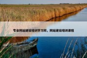 专业网站建设培训学习班，网站建设培训课程