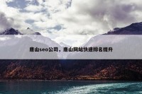 唐山seo公司，唐山网站快速排名提升