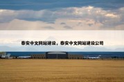 泰安中文网站建设，泰安中文网站建设公司