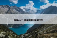 临淄seo？ 临淄瑟雅村简介历史？