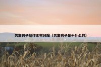 男生鸭子制作素材网站（男生鸭子是干什么的）