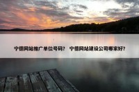 宁德网站推广单位号码？ 宁德网站建设公司哪家好？