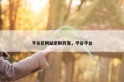 平谷区网站定制开发，平谷平台
