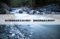 四川营销网站优化设计报价？ 营销型网站优化哪家好？