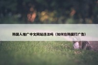 韩国人推广中文网站违法吗（如何在韩国打广告）