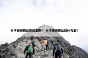 电子商务网站建设案例？ 电子商务网站设计方案？