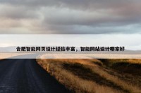 合肥智能网页设计经验丰富，智能网站设计哪家好