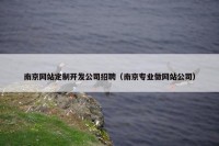 南京网站定制开发公司招聘（南京专业做网站公司）