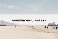 高阳县网站推广选哪家，高阳信息平台