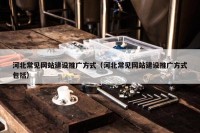 河北常见网站建设推广方式（河北常见网站建设推广方式包括）