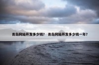 青岛网站开发多少钱？ 青岛网站开发多少钱一年？