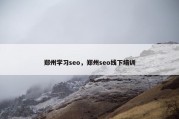 郑州学习seo，郑州seo线下培训