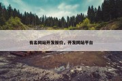 有名网站开发报价，开发网站平台