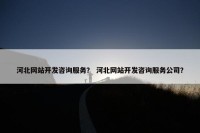 河北网站开发咨询服务？ 河北网站开发咨询服务公司？
