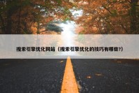 搜索引擎优化网站（搜索引擎优化的技巧有哪些?）
