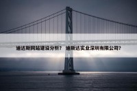 迪达斯网站建设分析？ 迪斯达实业深圳有限公司？