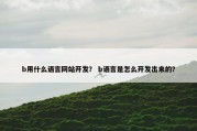 b用什么语言网站开发？ b语言是怎么开发出来的？