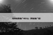 给网站做推广叫什么（网站推广是）