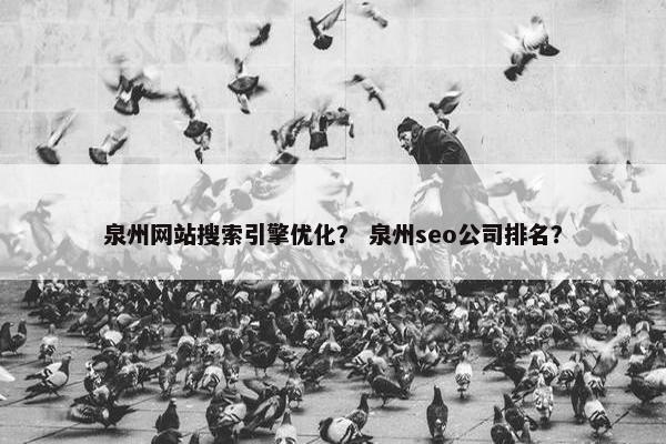 泉州网站搜索引擎优化？ 泉州seo公司排名？