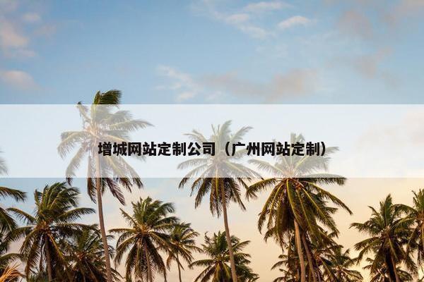 增城网站定制公司（广州网站定制）
