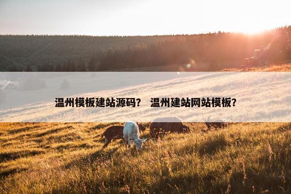温州模板建站源码？ 温州建站网站模板？