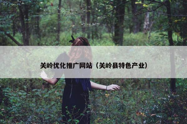 关岭优化推广网站（关岭县特色产业）