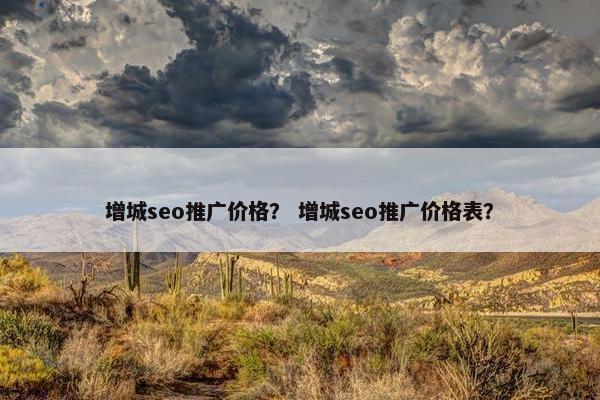 增城seo推广价格？ 增城seo推广价格表？