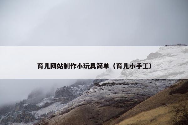 育儿网站制作小玩具简单（育儿小手工）