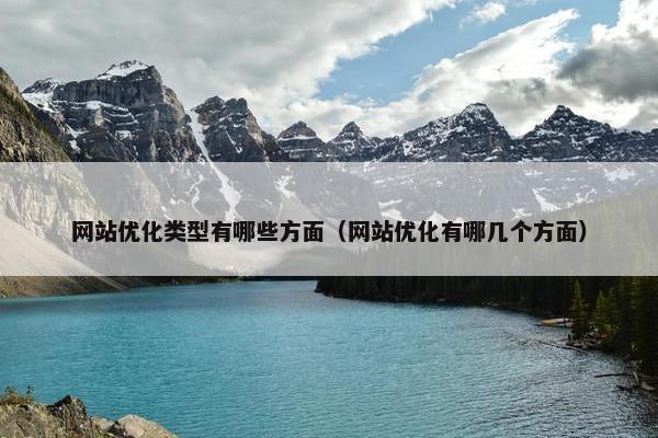 网站优化类型有哪些方面（网站优化有哪几个方面）