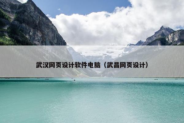 武汉网页设计软件电脑（武昌网页设计）