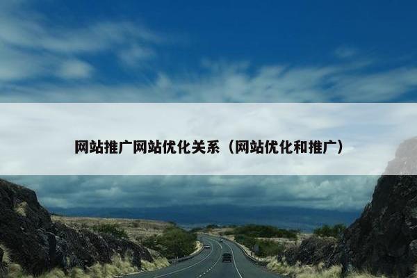网站推广网站优化关系（网站优化和推广）