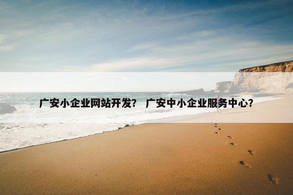 广安小企业网站开发？ 广安中小企业服务中心？