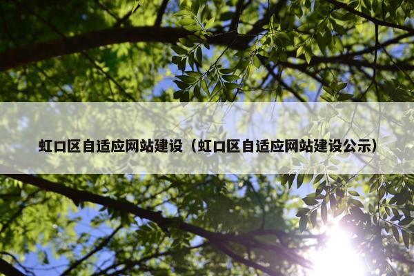 虹口区自适应网站建设（虹口区自适应网站建设公示）