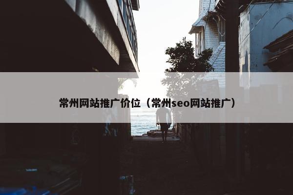 常州网站推广价位（常州seo网站推广）