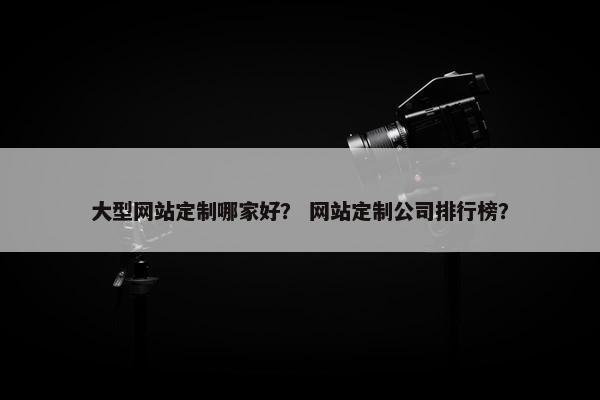 大型网站定制哪家好？ 网站定制公司排行榜？