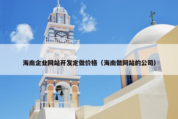 海南企业网站开发定做价格（海南做网站的公司）