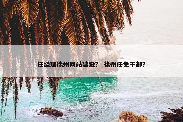 任经理徐州网站建设？ 徐州任免干部？
