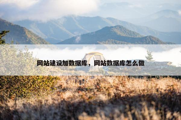 网站建设加数据库，网站数据库怎么做