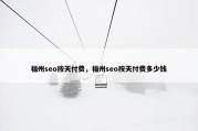 福州seo按天付费，福州seo按天付费多少钱